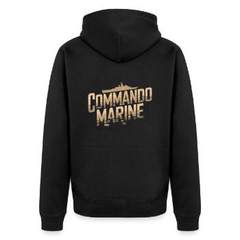 Commando Marine - Veste à capuche bio Premium Unisexe - noir - Dos - Nico (187cm)