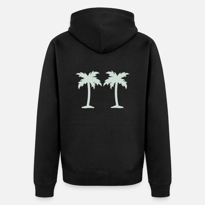 Palmiers - Veste à capuche bio Premium Unisexe - noir
