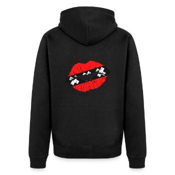 Kiss (Amsterdam) - Veste à capuche bio Premium Unisexe - noir - Dos - Nico (187cm)