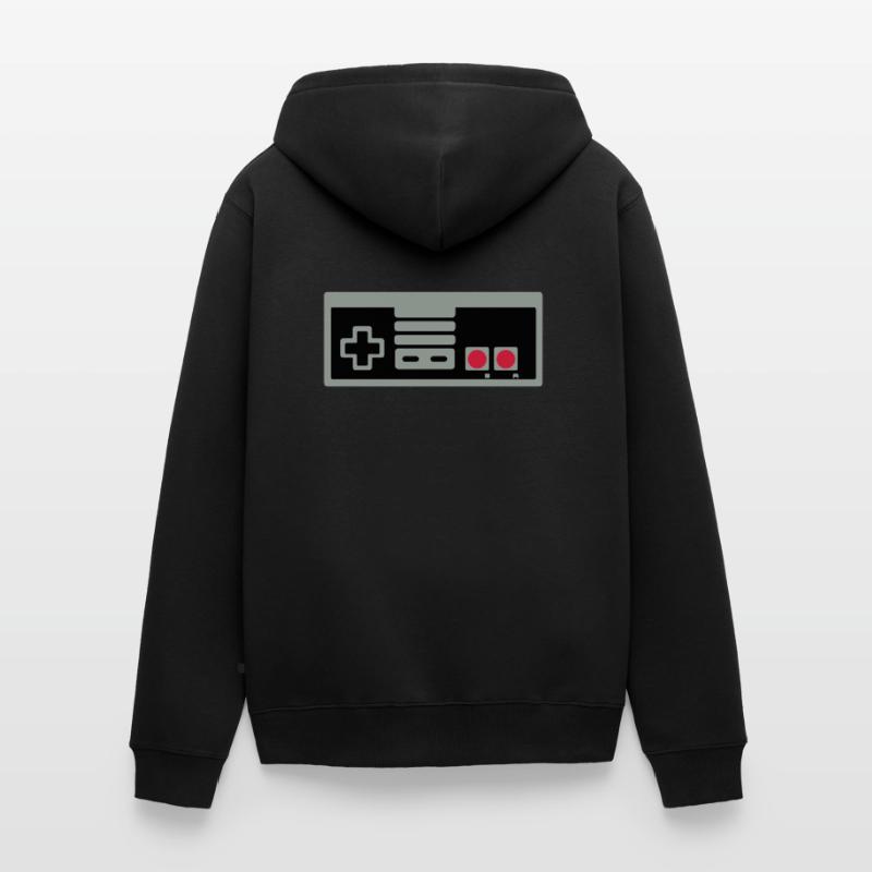 Super Retro Controller Unisex Premium Bio Zip Hoodie