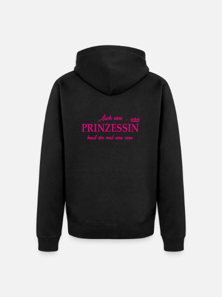 Prinzessin haut rein - Unisex Premium Bio Zip Hoodie - Schwarz