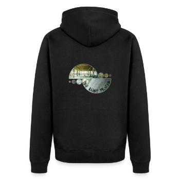 The Lost Places Cair 2 - Unisex Premium Bio Zip Hoodie - Schwarz - Hinten - Nico (187cm)