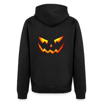 des halloween horror - Unisex Premium Bio Zip Hoodie - Schwarz - Hinten - Nico (187cm)