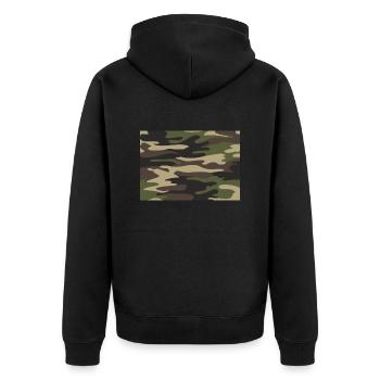 camouflage de l’armée - Veste à capuche bio Premium Unisexe - noir - Dos - Nico (187cm)