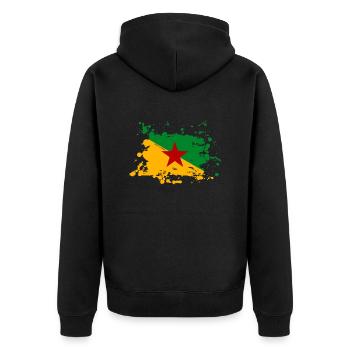 Guyane française - Veste à capuche bio Premium Unisexe - noir - Dos - Nico (187cm)