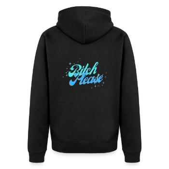 I don't think so - Unisex Premium Organic Zip Hoodie - black - Back - Nico (187cm)