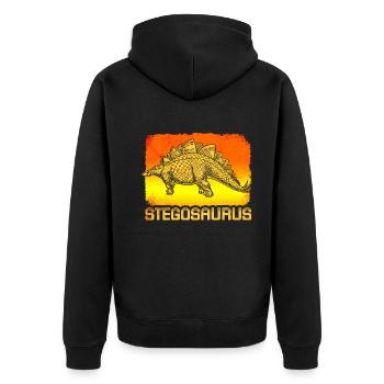 Stegosaurus - Veste à capuche bio Premium Unisexe - noir - Dos - Nico (187cm)