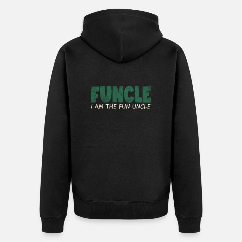 funcle fun oncle - Veste à capuche bio Premium Unisexe - noir