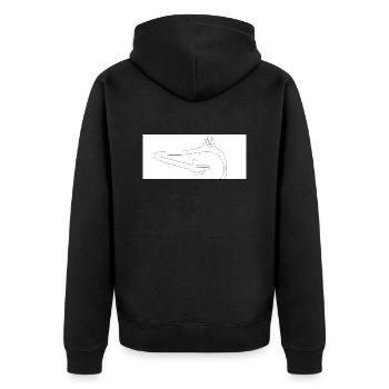 Elle est toute jeunette BLEURGH avignon - Veste à capuche bio Premium Unisexe - noir - Dos - Nico (187cm)