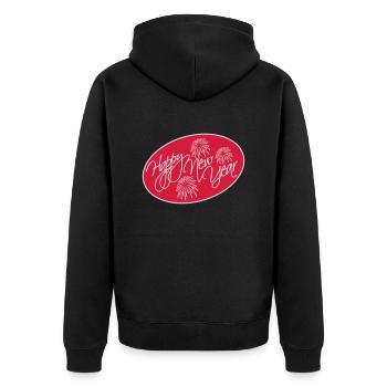 Citation Bonne année - Veste à capuche bio Premium Unisexe - noir - Dos - Nico (187cm)