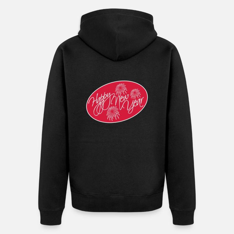 Citation Bonne année - Veste à capuche bio Premium Unisexe - noir