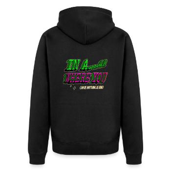 funny sayings birthday fruit cool fun go vegan - Unisex Premium Organic Zip Hoodie - black - Back - Nico (187cm)