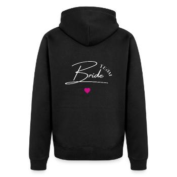Team bride - Veste à capuche bio Premium Unisexe - noir - Dos - Nico (187cm)