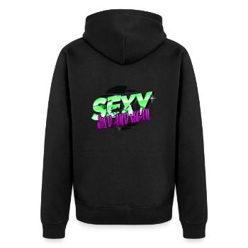 Happy Vegan Meal Bday Gift Idea Go Vegan Food - Veste à capuche bio Premium Unisexe - noir - Dos - Nico (187cm)