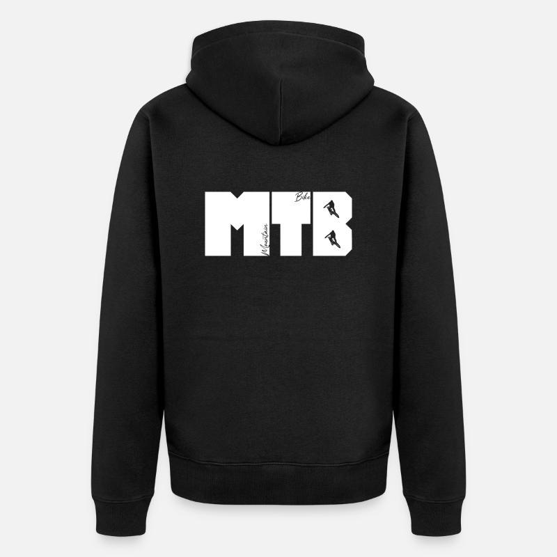 Lettrage VTT - Veste à capuche bio Premium Unisexe - noir