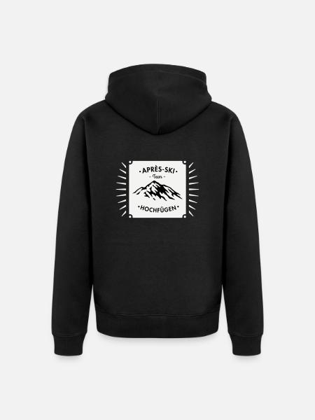 Après-Ski Hochfügen - Unisex Premium Organic Zip Hoodie - black