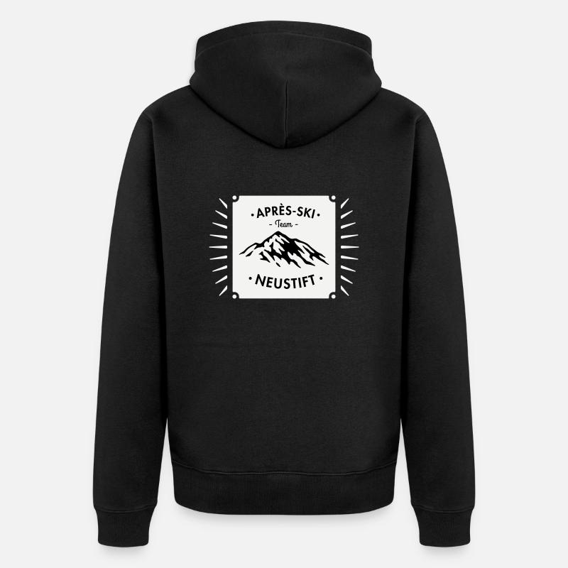 Après-Ski Neustift - Unisex Premium Bio Zip Hoodie - Schwarz