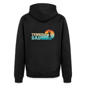 Tennis Dad Player Raquette Sport - Veste à capuche bio Premium Unisexe - noir - Dos - Nico (187cm)