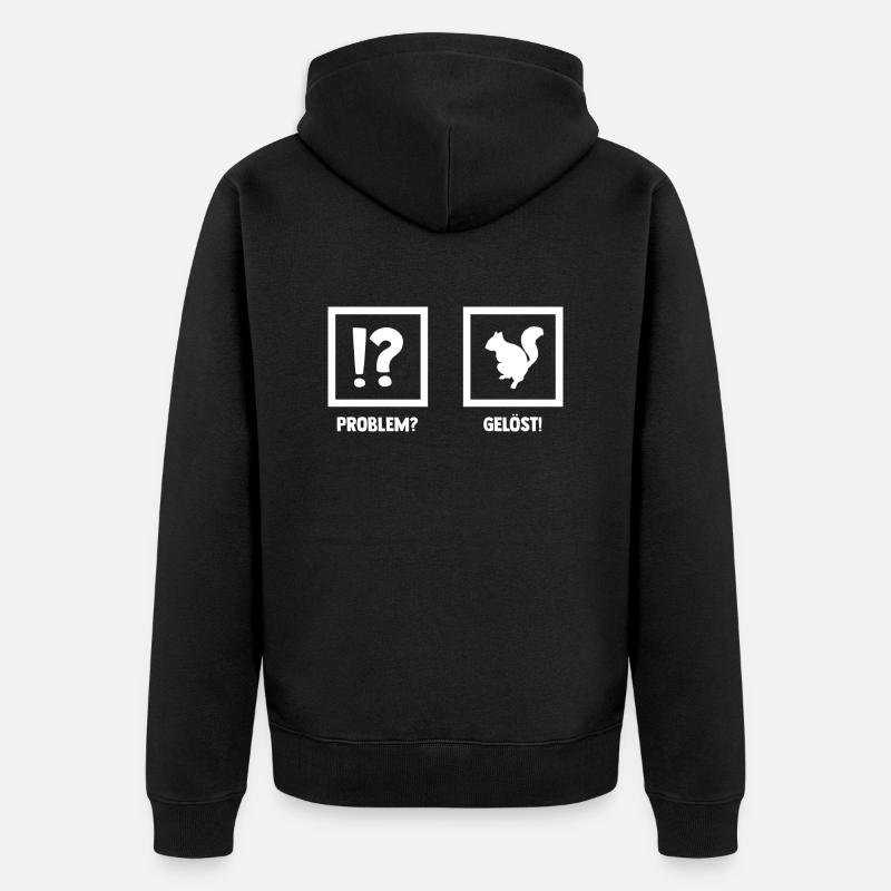 Eichhörnchen - Unisex Premium Bio Zip Hoodie - Schwarz