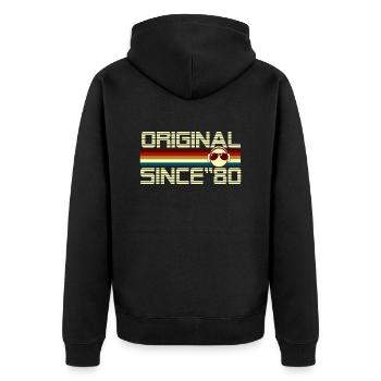 Since 80 - Veste à capuche bio Premium Unisexe - noir - Dos - Nico (187cm)