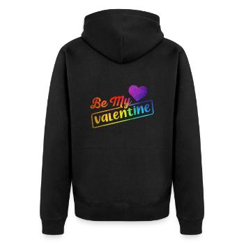 Aimez-moi la Saint-Valentin Joyeux Valentin Saint-Valentin - Veste à capuche bio Premium Unisexe - noir - Dos - Nico (187cm)