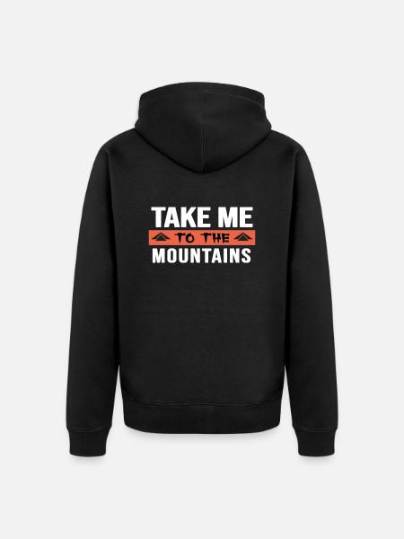 Climbing Mountain Hiking Bergfex - Unisex Premium Organic Zip Hoodie - black