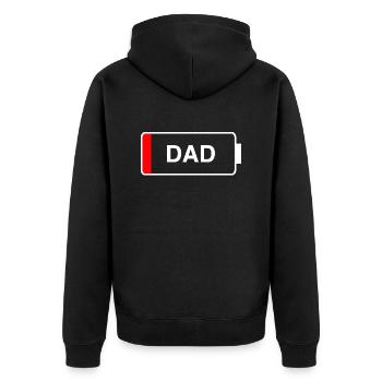 Papa - Veste à capuche bio Premium Unisexe - noir - Dos - Nico (187cm)