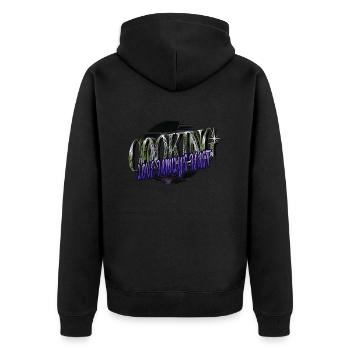 happy birthday present chef life bday geek - Unisex Premium Bio Zip Hoodie - Schwarz - Hinten - Nico (187cm)