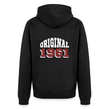 Original 1961 - Veste à capuche bio Premium Unisexe - noir - Dos - Nico (187cm)