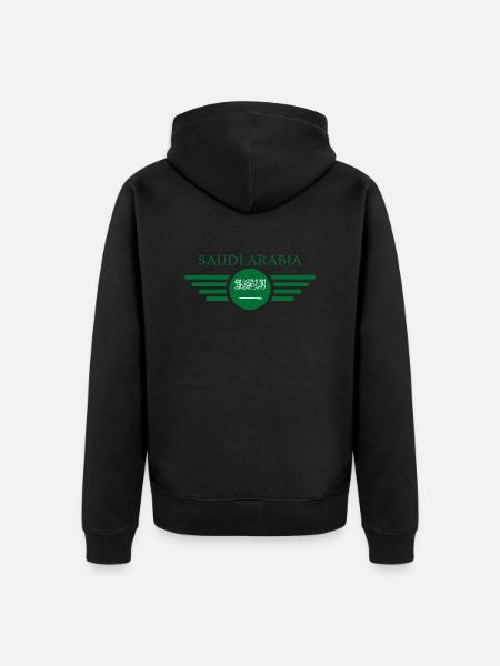 Saudi Arabia Desert Magic Style Design T-Shirt - Unisex Premium Organic Zip Hoodie - black