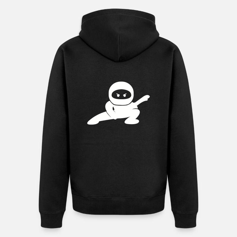 Bande dessinée ninja 1 - Veste à capuche bio Premium Unisexe - noir