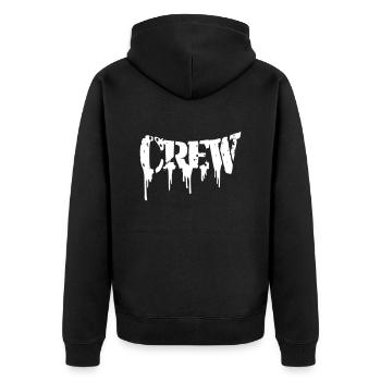 Crew Graffiti Spray Stamp laisse tomber des éclaboussures de peinture - Veste à capuche bio Premium Unisexe - noir - Dos - Nico (187cm)