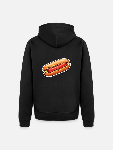 Hot Dog - Unisex Premium Bio Zip Hoodie - Schwarz