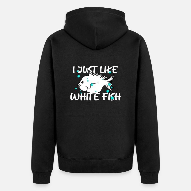 Citation de White Fish - Veste à capuche bio Premium Unisexe - noir