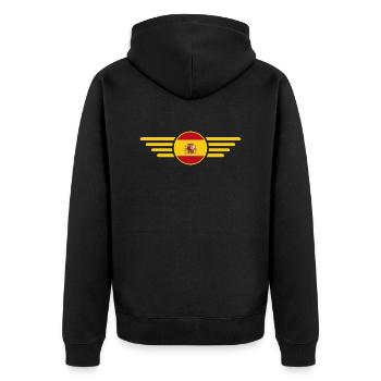 I Love Spain, Elegance Style Design T-Shirt - Unisex Premium Organic Zip Hoodie - black - Back - Nico (187cm)