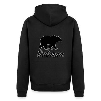 Dalarna Bear Sverige Region Sweden Central Sweden - Unisex Premium Organic Zip Hoodie - black - Back - Nico (187cm)