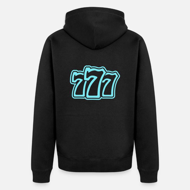 777 - Veste à capuche bio Premium Unisexe - noir