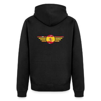 I Love Spain, Elegance Style Design T-Shirt - Unisex Premium Organic Zip Hoodie - black - Back - Nico (187cm)
