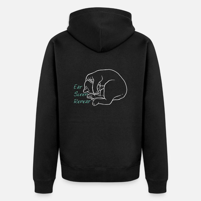 Manger dormir répéter - Veste à capuche bio Premium Unisexe - noir