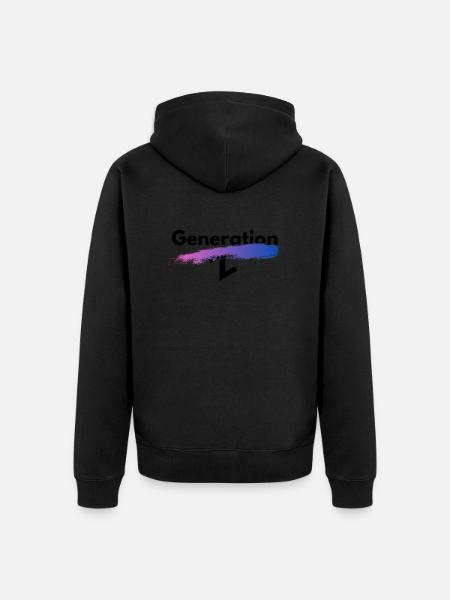 Generation Z - Unisex Premium Bio Zip Hoodie - Schwarz
