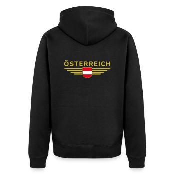 T-shirt de supporter de l'Autriche - Veste à capuche bio Premium Unisexe - noir - Dos - Nico (187cm)