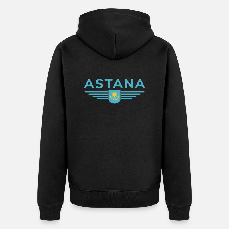 Astana Design – Modernité et tradition - Veste à capuche bio Premium Unisexe - noir