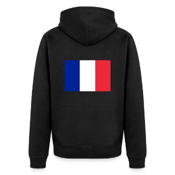 France - Veste à capuche bio Premium Unisexe - noir - Dos - Nico (187cm)