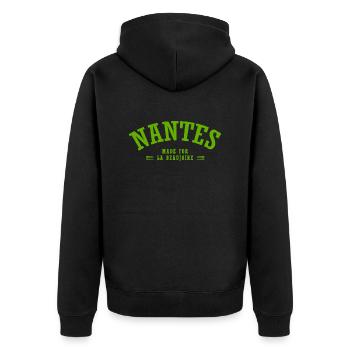 Cadeau football supporter Nantes nantais nantais - Veste à capuche bio Premium Unisexe - noir - Dos - Nico (187cm)