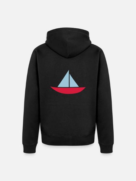 Boot - Unisex Premium Bio Zip Hoodie - Schwarz
