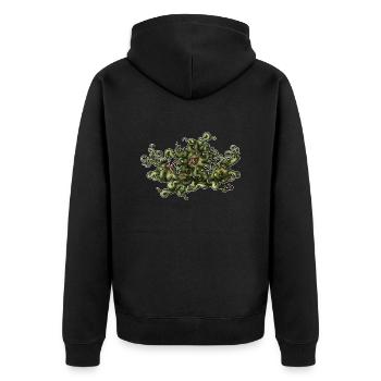 Shoggoth - Unisex Premium Bio Zip Hoodie - Schwarz - Hinten - Nico (187cm)