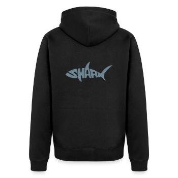 requin - Veste à capuche bio Premium Unisexe - noir - Dos - Nico (187cm)