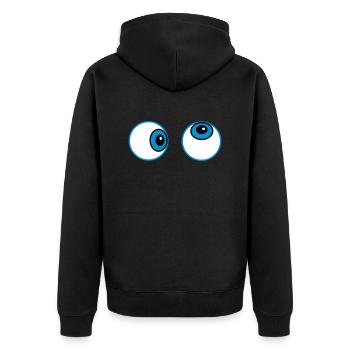 Eyes (d) - Veste à capuche bio Premium Unisexe - noir - Dos - Nico (187cm)