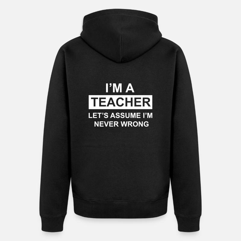 professeur - Veste à capuche bio Premium Unisexe - noir