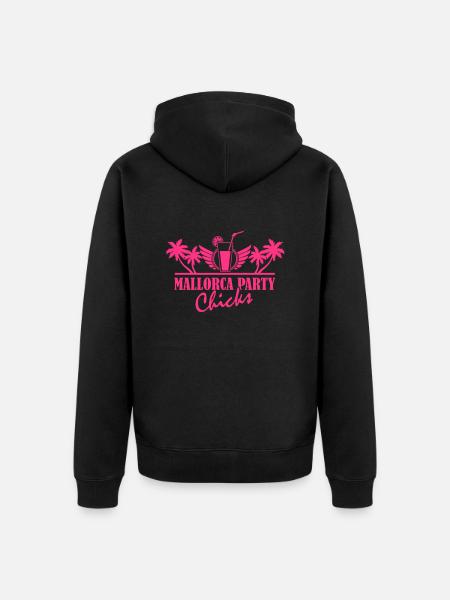 mallorca_party_chicks_01 - Unisex Premium Bio Zip Hoodie - Schwarz